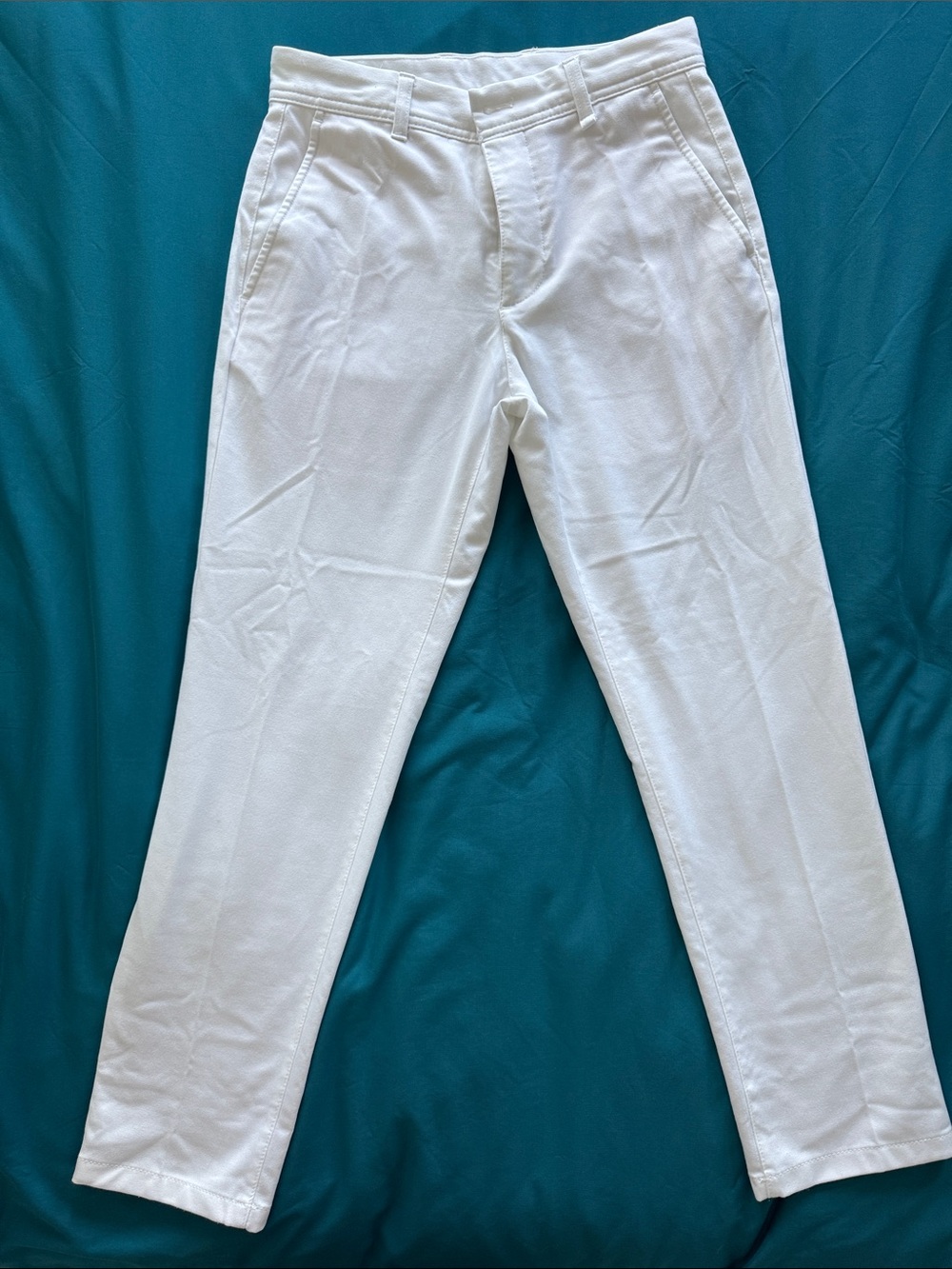 Men's White Slim Stretch Chinos